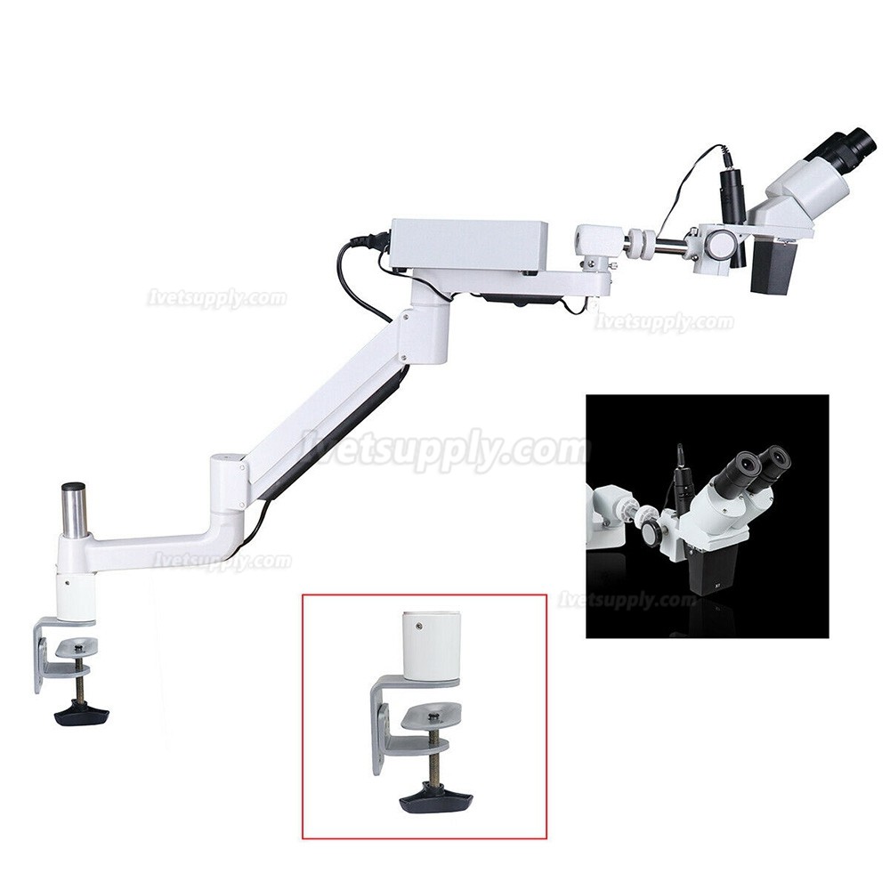 Veterinary Surgical Operation Microscope With 5W LED (Clip On Table)